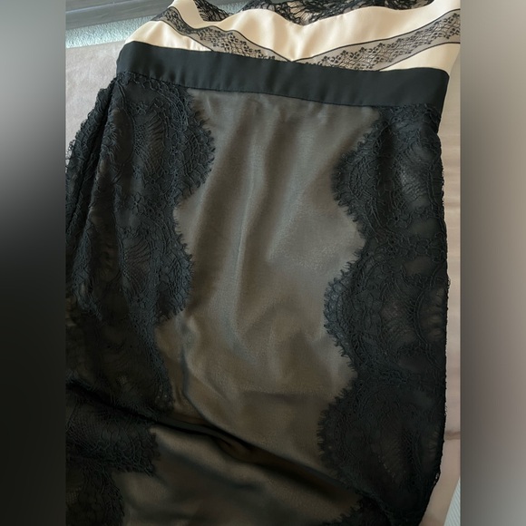 Ted Baker | Hanya Strapless Black Blush Lace Gown | Size US 6 - Picture 10 of 13